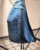 saszetka nerka Nerka niebieska jeans handmade 1