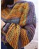swetry damskie  Sweter handmade  melanż  z wełną 2
