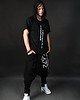 t-shirt damskie Czarny t-shirt z kapturem Express yourself 6
