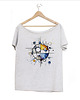 t-shirt damskie Trochę Mondrian ale inaczej Szary Oversize 1