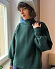 bluza bez kaptura damska Bluza LETI / butelkowa zieleń 5