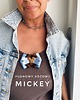 broszki Czekoladowo -błękitna  Brosza MICKEY    New 1