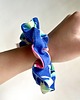 gumki do włosów Delikatna niebieska gumka do włosów na lato - CHABROWA  - scrunchie 7