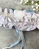 dodatki ślubne Delikatna podwiązka z błękitnymi kwiatami 2