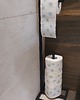 dodatki - łazienka - różne Nowoczesny Stojak Łazienkowy na papier Metalowy czarny LOFT 5