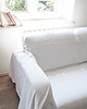 koce i narzuty Narzuta na kanapę heavy linen PURE WHITE 5