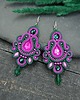 kolczyki soutache Kolczyki sutasz zielono różowe kolorowe energetyczne wiosenne Bianca 2