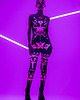 kombinezony damskie PINK TRIBAL - Kombinezon z efektem UV 4