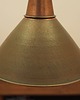 lampy wiszące Mosiężna lampa wisząca, stożkowy klosz, Dania, lata 60. 4