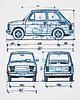 t-shirty męskie Koszulka FIAT 126 MALUCH X 3 tshirt 1