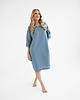 sukienki midi damskie Lniana Sukienka PEONY DUSTY  BLUE 6