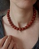 chokery Naszyjnik choker ROOTS jaspis czerwony kulki 12 mm 1