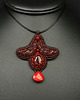 wisiory Sharadasya, wisior z jadeitem i karneolem, beading 1