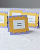 dodatki ślubne Przyjaciele. Winietki z żółtą ramką 4