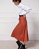 spódnice maxi Lejąca, długa spódnica, RUSTY RED 3