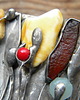 bransoletki wire wrapping Bursztyny-  bransoleta mankiet CUFF 1