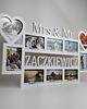 ramki na zdjęcia Multirama ramka na zdjęcia z napisem Mrs & Mr Nazwisko mdf 10 zdjęć serca 2