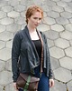 bluza bez kaptura damska Marynarka asymetryczna, bluza na zamek dzianina 4