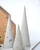 dekoracje świąteczne Choinki minimalistyczne - beton - komplet 3