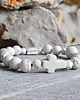 bransoletki z kamieni naturalnych Damska bransoletka z krzyżem / Biały Howlit 4