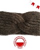 opaski do włosów Wełniana opaska handmade z alpaki i merino, miękka, ciepła, brązowa 1