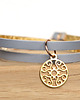 bransoletki skórzane flo light grey floral gold 1