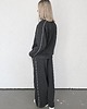 komplety damskie Gaia rozpinany komplet z lamówkami antracyt 2