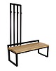 ławki Ławka Metalowa Z Wieszakiem Loft Siedzisko Drewno Lite Dąb LM-83 1
