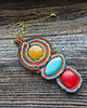 wisiory Wisior soutache z kamieniami. 2