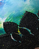 obrazy Czarna rozeta obraz string art 2