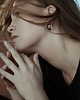 kolczyki srebrne Kolczyki srebrne LABEL BLACK - silver earrings with black resin 1