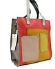 torby na ramię Torebka damska shopper, pojemna, skórzana ze skrawków kolorowa OLIVKA 1