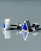 kolczyki wire wrapping Kobaltowe kolczyki trójkątne wkrętki 5