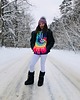 bluza z kapturem damska Damska Bluza z kapturem DR.CROW Tie Dye Blue 4