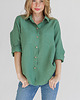koszule damskie  Lniana koszula 100% len EUCALYPTUS GREEN 5
