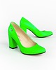 czółenka damskie CZÓŁENKA - SKÓRA NATURALNA - MODEL 042 - ZIELONY NEON 1