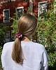 gumki do włosów Scrunchie Diana z ekoskóry w śliwkowym kolorze 4