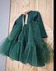 sukienki dla dziewczynki Sukienka Dresowa Zielona Tiulowa 4