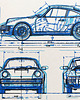 grafiki i ilustracje WYDRUK NA TEKTURZE 40X50 cm PORSCHE 911 1
