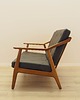 sofy i szezlongi Sofa dębowa Brockmann Petersen, skóra naturalna, duński design lat 70. 1
