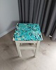 stołki Własnoręcznie malowany handmade taboret w pastelowych kolorach art deco 1