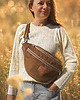 saszetka nerka Maxi nerka damska z tkaniny 'wool look' Orzech Laskowy 3