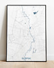 plakaty Mapa plakat - Słupsk - różne kolory 2