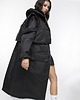 płaszcze damskie Parka Longline Collar Vest Oversize czarna 1