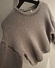 swetry damskie  Sweter szary krótki bawełniany miękki oversize 1