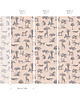 naklejki ścienne do pokoju dziecka Tapeta Vintage Animals Pink 2