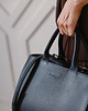torby na ramię Bag in the city - skórzana torebka kuferek - granat 5