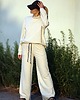 bluza z kapturem damska Huba - Dzianinowa bluza z lnem 2