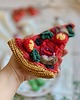 zabawki - inne Szydełkowy kawałek wegańskiej pizzy z dodatkami 1