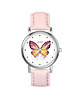 zegarki damskie Zegarek mały - Motyl - skórzany, pudrowy róż 1